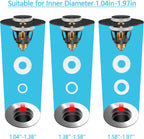 Universal Bathroom Sink Stopper in Brass, 1.04-1.97 Inch Pop Up Basin Sink Drain Stopper, Sink Drain Strainer with Anti Clogging Filter Hair Catcher, Black