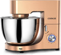 COOKLEE Stand Mixer, 9.5 Qt. 660W Electric Kitchen Mixer with Dishwasher-Safe Dough Hooks, Flat Beaters, Wire Whip & Pouring Shield Attachments for Most Home Cooks, Champagne