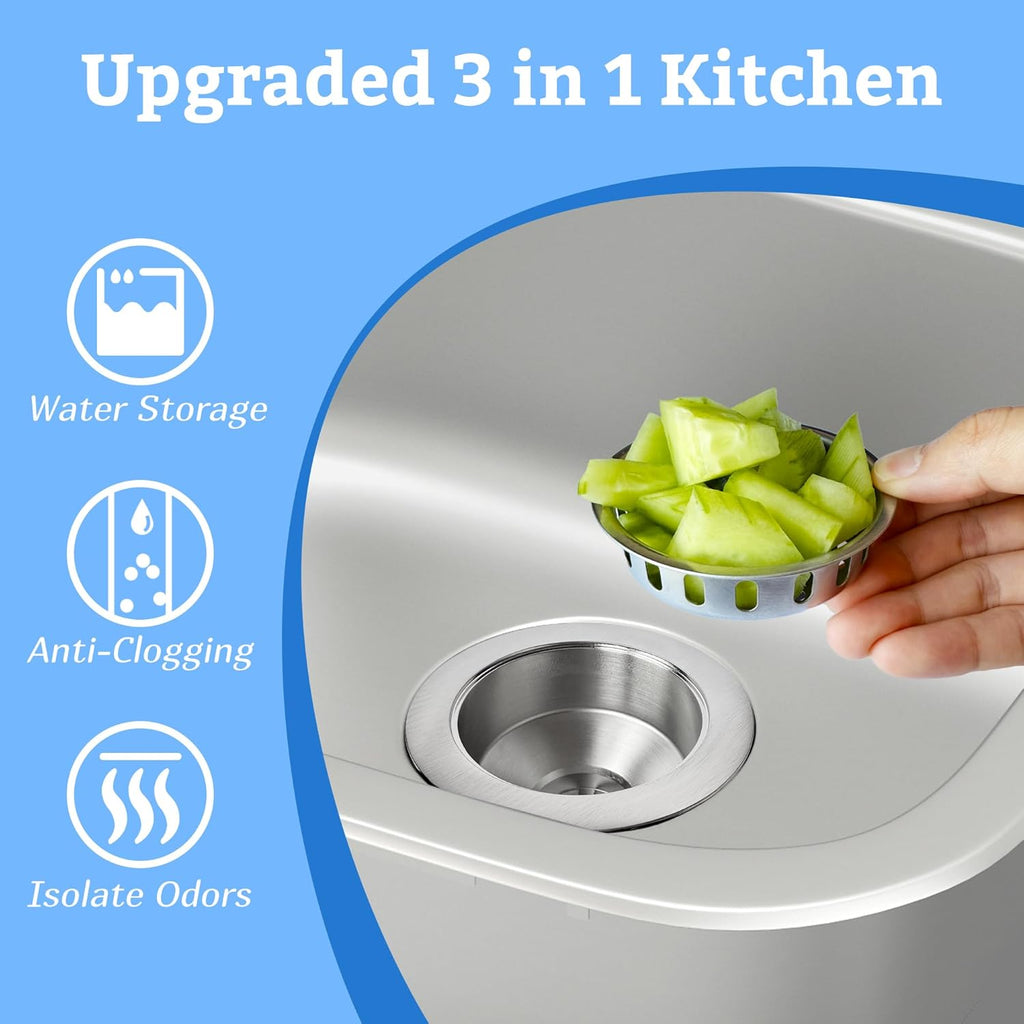 Metal World BS10101BN-4P Post Style Sink Strainer, 3-1/2" Metal Kitchen Strainer, Cast Brass Body Basket Strainer, Strainer with Stainless Steel Basket, Brushed Nickel Finish 4 Pack