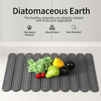 Stone Dish Drying Mat or Kitchen Counter, Quick Dry Stone Mat Kitchen for Dishes Bottles Cups, Large Foldable Diatomaceous Earth Dish Drying Mats Match Any Countertop, Dark Grey