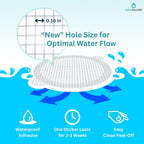 100 Pack, Disposable Shower Drain Hair Catcher Mesh Stickers