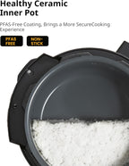 COMFEE’ Pressure Cooker 6 Quart with 13 Cooking Functions, Olla de Presion Non-Stick Pot Yogurt Maker Rice Cooker Slow Cooker Sauté Steamer, Healthy Ceramic Inner Pot