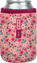 Sok It CanSok Sleeve for Beer & Soda Insulated Neoprene Cover (Spring Bouquet, 12oz Can Sleeve)