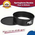 Hiware 9 Inch Non-stick Cheesecake Pan Springform Pan with Removable Bottom/Leakproof - Black