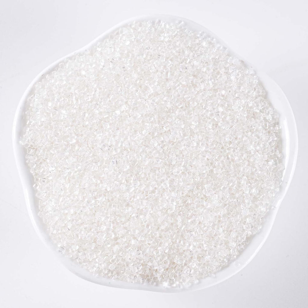 Kasvan White Sanding Sugar Sprinkles - Edible Sugar Crystals, Baking Cake Decorations, Ice Cream Toppings cupcake Decorating, Wedding Party Chirstmas Supplies, 85g/3.2oz (White)