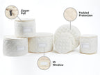 Covermates Keepsakes - Dish Storage Set - Padded Protection - ID Window - Stain Resistant - Machine Washable - China Storage, Cream