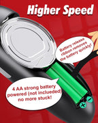 One Touch Electric Can Opener Fits All Can Sizes, Electric Can Openers for Kitchen Food Safe with Smooth Edge, Kitchen Gadgets Automatic Can Opener for Seniors, Arthritis and Chef（Black)