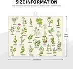 Cute Herbs Botanic Garden Plants Dish Drying Mat for Kitchen Counter Modern Drying Pad 18x24 Inch Absorbent Reversible Dish Drainer Rack Mats