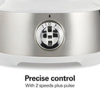Hamilton Beach Food Processor & Vegetable Chopper for Slicing, Shredding, Mincing, and Puree, 10 Cups + Easy Clean Bowl Scraper, White and Stainless Steel (70733)