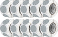 Perco Grey 3-Inch Perforated Circle Dot Sticker Labels — 10 Rolls, 5,000 Round Stickers — with Permanent Adhesive for Moving Boxes, Sale Signage, Displays, Status Messaging—Made in USA