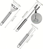 Corn Peeler 3 Pcs Stainless Steel Corn Peeler and Stripper Tool Set Upgraded Corn Stripper for Corn on the Cob,Peel Corn Cob Separator Quick,Gift for Women Home Dining Enthusiasts Gadget (3 Pcs)