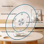 30" Heavy-Duty Lazy Susan Turntable - 1/3" Extra-Thick Tempered Glass - Silent & Smooth Swivel for Large Dining Tables, Centerpiece