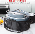 Goldlion Silicone Lid Latch Strap Compatible with Ninja Crockpot Slow Cooker - Secure Lid Lock & Transport Accessories for Ninja Foodi Possiblecooker, 2 Pack