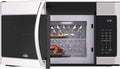 KoolMore KM-MOT-2SS Range Microwave Oven Lamp and 300CFM Recirculation Vent Hood, Auto Cook Menus, Reheat Function, 11 Power Levels, Timer, and Weight Defrost, 30 in/1.9 Cu. Ft, Silver