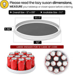 12-Inch Non-Skid Turntable Lazy Susan Organizer [4 Pack] - Spinning Rack for Cabinet Table Top, Pantry Organization Storage, Kitchen, Fridge, Vanity, Countertop, Under Sink Organizing, Spice Spinner