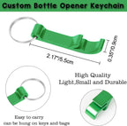 10PCS Personalized Bottle Opener Keychain Bulk Custom Beer Bottle Opener with Logo Text Engraved Wedding Bottle Opener Favors Customized Gifts for Guests Baby Shower Birthday Party-Red
