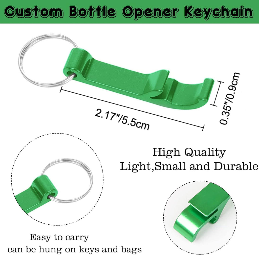 30PCS Personalized Bottle Opener Keychain Bulk Custom Beer Bottle Opener with Logo Text Engraved Wedding Bottle Opener Favors Customized Gifts for Guests Baby Shower Birthday Party-Blue