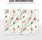 Cute Birds Kitchen Drying Mat Birds on Tree Microfiber Dish Drainer Mat for Kitchen Counter Absorbent Reusable Washable 18x24 Inch