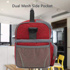 FlowFly Double Layer Cooler Insulated Lunch Bag Adult Lunch Box Large Tote Bag for Men, Women, With Adjustable Strap,Front Pocket and Dual Large Mesh Side Pockets
