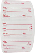 2x1 Dissolvable Food Labels, 1000 Label Stickers, Bottle Labels for Storage Bins, Sticker Labels for Food containers, (1000, Red)