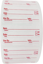 2x1 Dissolvable Food Labels, 1000 Label Stickers, Bottle Labels for Storage Bins, Sticker Labels for Food containers, (1000, Red)