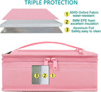 FlowFly Small Insulated Lunch box Portable Soft Bag Mini Cooler Thermal Meal Tote Kit with Handle for Work & School, Pink