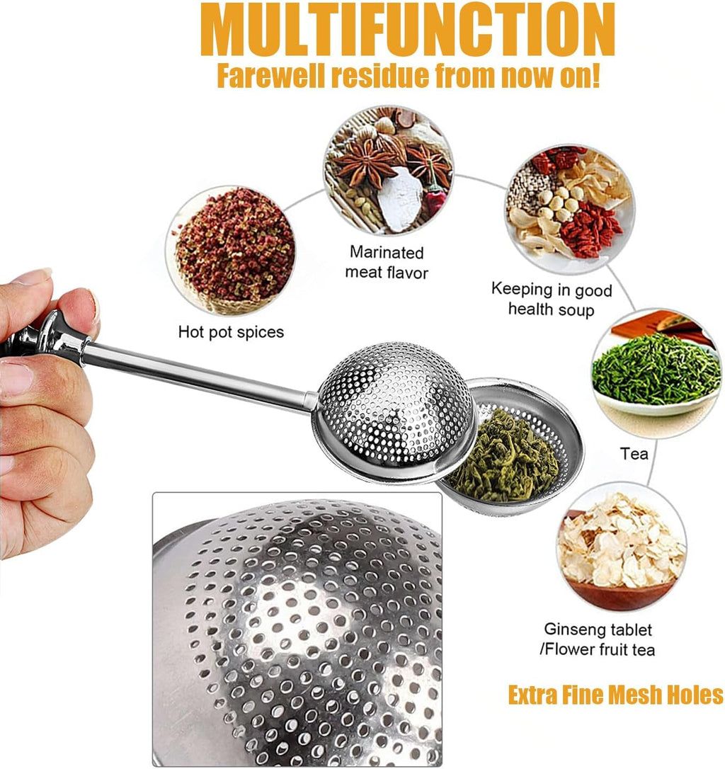 2pack Tea Ball, tea infuser for loose leaf tea, tea strainers for loose tea, stainless steel tea strainer, loose leaf tea steeper, easy clean, tea fine mesh strainer reusable