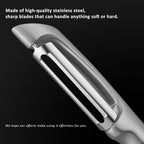I-Type Vegetable Peeler, Silver Chrome Finish, 304 Stainless Steel Blade, Ultra Sharp Potato Peeler for Apples, Carrots, Heavy Duty Kitchen Peeler