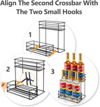 6 Bottle Coffee Syrup Organizer Coffee Syrup Rack for Coffee Bar Kitchen Small Wine Rack for Bar Family Storage for Syrup Wine Dressing