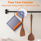 Silicone Spoon Rest for Kitchen Counter, Heat-Resistant & BPA-Free, Non-Slip Spoon Holder for Stove, Gray + Orange