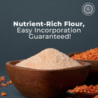 Pride of India - PACK of 6 - Red Lentil Flour 1 lbs (454 gm) Hint of Sweetness Slightly Nutty Earthy Flavor Freshly Milled in Small Batches | Used for Cooking Baking Thickening Coating
