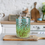 Utensil Holder, Ceramic Kitchen Utensil Holder for Countertop, Large Cooking Utensil Crocks for Kitchen Counter, Morden Utensil Organizer for Spatula, kitchen Decor, Blue & Green
