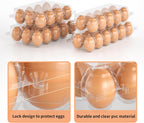 100 Pack Egg Cartons Cheap Bulk 12 Count Clear Plastic Egg Containers for Chicken Eggs, Reusable Egg Holder for Home Ranch Farm Commercial Market Display, Plastic Egg Packaging for Craft Projects