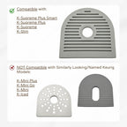 Drip Tray Mug/Cup Riser Made for the Keurig to Reduce Splashes - Riser Only (White, K-Slim 1.7 inches Tall)