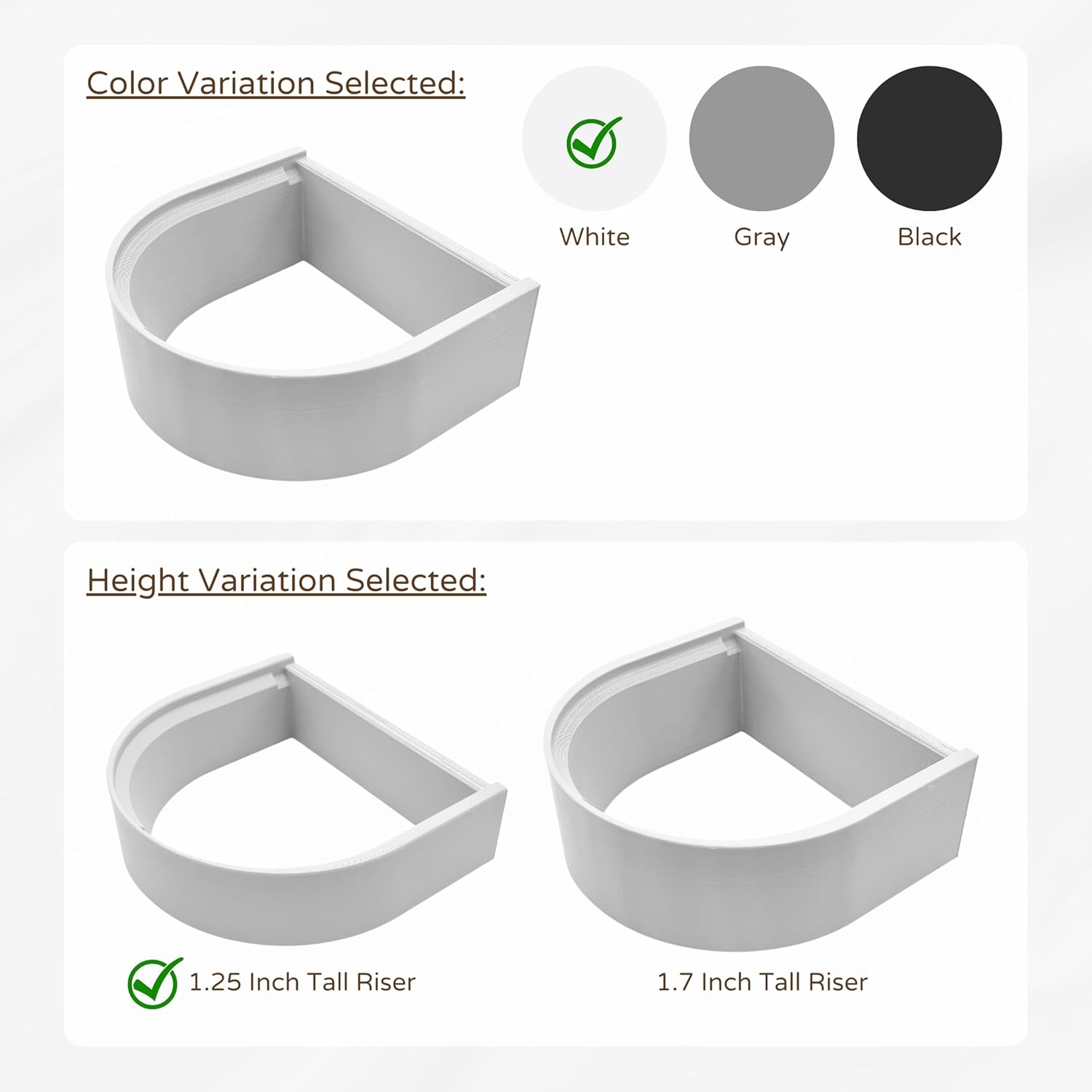 Drip Tray Mug/Cup Riser Made for the Keurig to Reduce Splashes - Riser Only (White, K-Supreme 1.25 inches Tall)