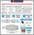 Motorized Rotating Display Stand Rotating Lazy Susan Electric Turntable for Display,Photography Turntable for 3D Scanner, Remote Control Angle/Speed,Step/Swing/Continuous Rotation