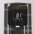 OCTAVO Water Boiler & Warmer 5 Liter, 304 Stainless Steel Water Tank, 700 Watt 6 Adjustable Water Temperature, LCD Touch Control Screen, Child Lock with Water Shortage Indicator