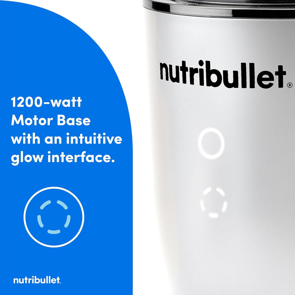 nutribullet® Ultra Plus+ 3-1 Compact Kitchen System, 1200W Kitchen System with Blender, Food Processor, and Coffee and Spice Grinder, 32oz and 24oz Blending Cups, 2-Cup Food Processor, Pearl White