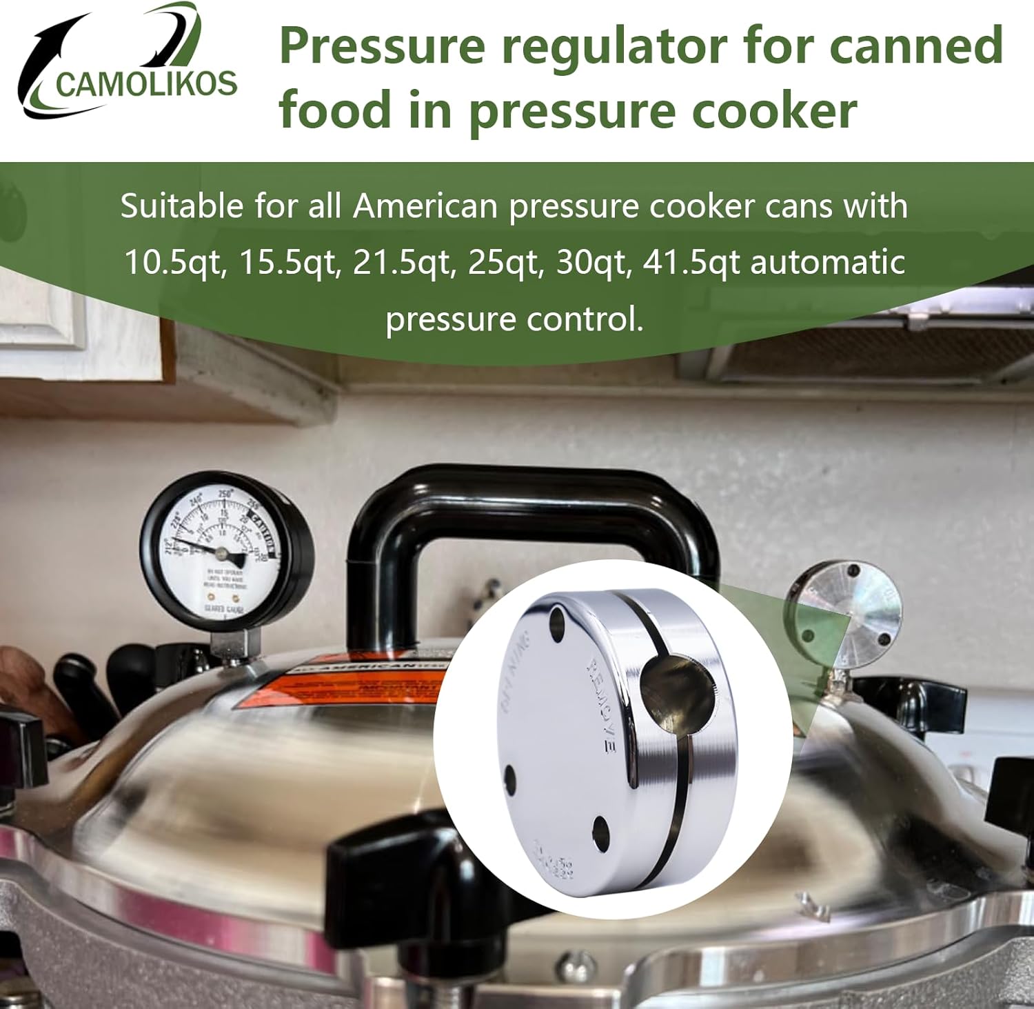 Pressure Regulator Weight Fits for All American Pressure Cooker Canner 10.5qt 15.5qt 21.5qt 25qt 30qt 41.5qt Part of the Automatic Pressure Control