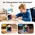 Yunbaoit Digital Visual Timer for Kids, Rechargeable 99-Minute Silent Countdown Timer with 19 Ringtones, 9 Optional DIY Color Petal Display, Time Management Tool with Pause Function (3 Dolls)