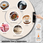 Food Warming Mat, Electric Warming Tray with Adjustable Temperature & Timer, Rollable & Portable, Rapid Full-Surface Silicone Heating Mat, Food Warmers for Gatherings, Parties, Buffets