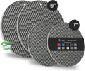 Joyhalo Trivets for Hot Dishes - Hot Pads for Kitchen, Silicone Pot Holders for Hot Pots and Pans, Silicone Mats for Kitchen Countertops, Table, Flexible Easy to Wash and Dry, Grey