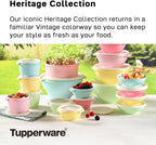 Tupperware Heritage Collection 7.6 Cup Cookie Canister, Vintage Blue Color, Dishwasher Safe and BPA Free Container (1.8 L)