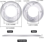 3Pack 9" Round Lazy Susan Hardware 5/16" Thick Lazy Susan Turntable Bearing Plate 750lbs Load Capacity Swivel Plate Base, Lazy Susan Turntable Base for Rotating Table, Serving Tray, Kitchen, Silver
