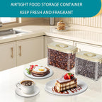 Airtight Containers 2 Units, Triple Vacuum Seal Airtight Food Storage, 2.64 Quart Each Unit, Preserve Fresh and Fragrant for Snacks, Sugar, Spices, Nuts and Coffee Containers