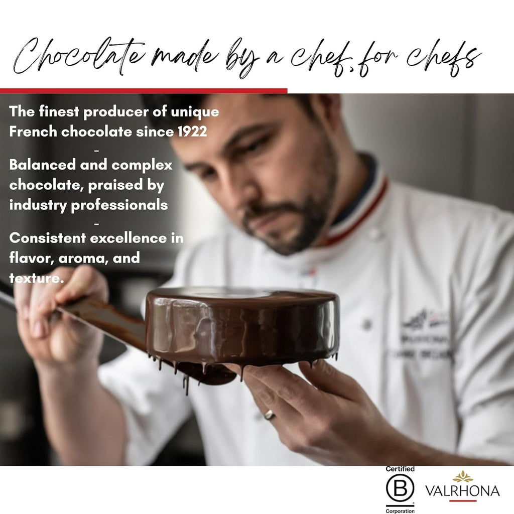 Valrhona Premium Baking Chocolate Discs (Feves), Milk JIVARA 40% with Hints of Vanilla and Malt, and Creamy Blonde Chocolate DULCEY 35% with Caramel Cookie Flavor Notes, for Cookies, Cakes, and more