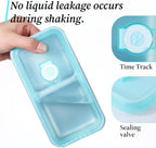 Stainless Steel Snack Containers with Lids, 6 Pcs Double Compartment Lunch Box Reusable Leakproof Condiment Box Dishwasher Safe for Travel Camping and Meal Prep