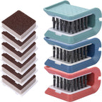 Knife Cleaner, 3 Pack Cutlery Cleaner, Blade Cleaner with 3 Pcs Replacement Sponge Brush Head, for Kitchen Chopsticks Fork Spoon Knives Washing (Blue, Pink, Green)