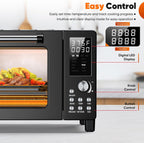 Nuwave Bravo Pro Convection Air Fryer Toaster Oven Combo, 2025 New and Improved, 10-in-1, 50°-450°F Temp Controls, Quick & Even Crisp Technology, 21Qt Capacity, Black, PFAS Free