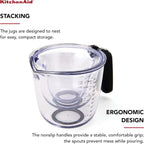 KitchenAid KQ298OSOBA Gourmet Set of 3 Measuring Jugs, Onyx